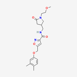 5-[(3,4-dimethylphenoxy)methyl]-N-{[1-(2-methoxyethyl)-5-oxo-3-pyrrolidinyl]methyl}-3-isoxazolecarboxamide