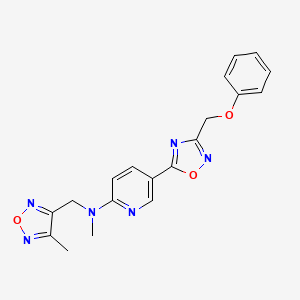 N-methyl-N-[(4-methyl-1,2,5-oxadiazol-3-yl)methyl]-5-[3-(phenoxymethyl)-1,2,4-oxadiazol-5-yl]-2-pyridinamine