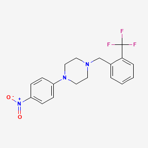 molecular formula C18H18F3N3O2 B5177585 1-(4-nitrophenyl)-4-[2-(trifluoromethyl)benzyl]piperazine 