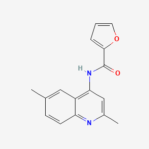 molecular formula C16H14N2O2 B5177588 N-(2,6-dimethyl-4-quinolinyl)-2-furamide 