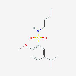 molecular formula C14H23NO3S B5177594 N-butyl-5-isopropyl-2-methoxybenzenesulfonamide 