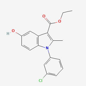 molecular formula C18H16ClNO3 B5177624 ethyl 1-(3-chlorophenyl)-5-hydroxy-2-methyl-1H-indole-3-carboxylate 