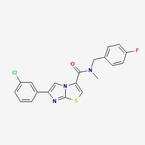 6-(3-chlorophenyl)-N-(4-fluorobenzyl)-N-methylimidazo[2,1-b][1,3]thiazole-3-carboxamide
