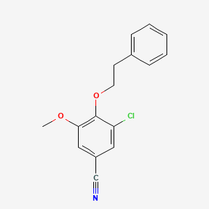 molecular formula C16H14ClNO2 B5177647 3-chloro-5-methoxy-4-(2-phenylethoxy)benzonitrile 