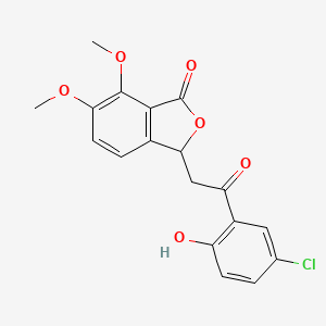 molecular formula C18H15ClO6 B5177655 3-[2-(5-chloro-2-hydroxyphenyl)-2-oxoethyl]-6,7-dimethoxy-2-benzofuran-1(3H)-one 