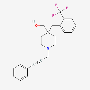 molecular formula C23H24F3NO B5177693 {1-(3-phenyl-2-propyn-1-yl)-4-[2-(trifluoromethyl)benzyl]-4-piperidinyl}methanol 