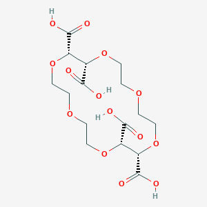 molecular formula C₁₆H₂₄O₁₄ B051777 (2S,3S,11S,12S)-1,4,7,10,13,16-六氧杂环十八烷-2,3,11,12-四羧酸 CAS No. 73891-15-3