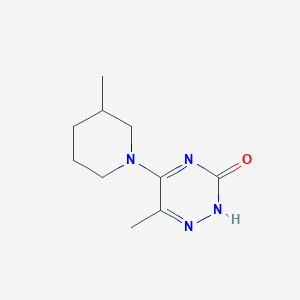 molecular formula C10H16N4O B5177710 6-methyl-5-(3-methyl-1-piperidinyl)-1,2,4-triazin-3(2H)-one 