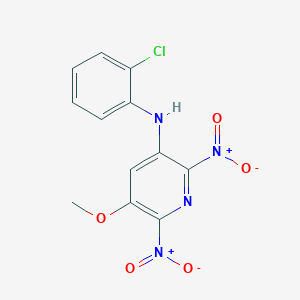 molecular formula C12H9ClN4O5 B5177714 N-(2-chlorophenyl)-5-methoxy-2,6-dinitro-3-pyridinamine 