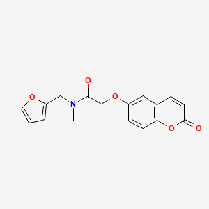 molecular formula C18H17NO5 B5177744 N-(2-furylmethyl)-N-methyl-2-[(4-methyl-2-oxo-2H-chromen-6-yl)oxy]acetamide CAS No. 959240-88-1