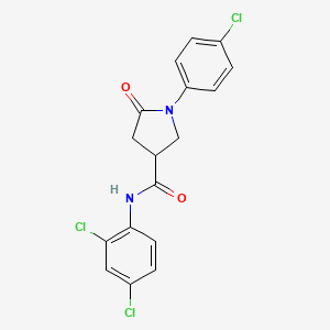 1-(4-chlorophenyl)-N-(2,4-dichlorophenyl)-5-oxo-3-pyrrolidinecarboxamide