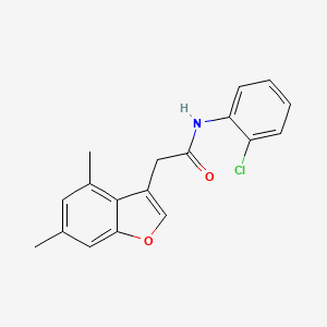 molecular formula C18H16ClNO2 B5177757 N-(2-chlorophenyl)-2-(4,6-dimethyl-1-benzofuran-3-yl)acetamide 