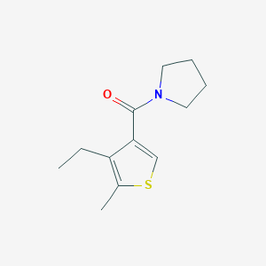 molecular formula C12H17NOS B5177761 1-[(4-ethyl-5-methyl-3-thienyl)carbonyl]pyrrolidine 