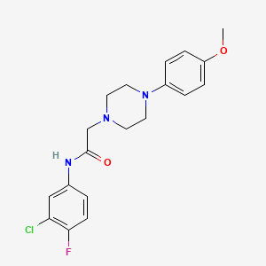 molecular formula C19H21ClFN3O2 B5177774 N-(3-chloro-4-fluorophenyl)-2-[4-(4-methoxyphenyl)-1-piperazinyl]acetamide 