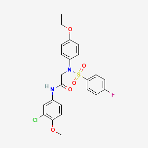 molecular formula C23H22ClFN2O5S B5177781 N~1~-(3-chloro-4-methoxyphenyl)-N~2~-(4-ethoxyphenyl)-N~2~-[(4-fluorophenyl)sulfonyl]glycinamide 