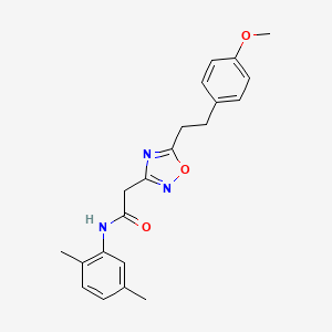 molecular formula C21H23N3O3 B5177789 N-(2,5-dimethylphenyl)-2-{5-[2-(4-methoxyphenyl)ethyl]-1,2,4-oxadiazol-3-yl}acetamide 