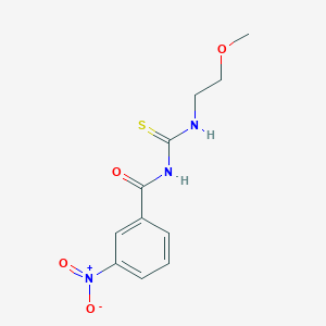 molecular formula C11H13N3O4S B5177816 N-{[(2-methoxyethyl)amino]carbonothioyl}-3-nitrobenzamide 