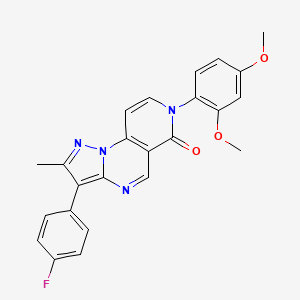 7-(2,4-dimethoxyphenyl)-3-(4-fluorophenyl)-2-methylpyrazolo[1,5-a]pyrido[3,4-e]pyrimidin-6(7H)-one