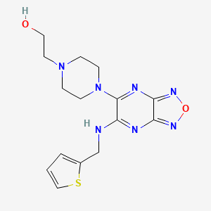 molecular formula C15H19N7O2S B5177839 2-(4-{6-[(2-thienylmethyl)amino][1,2,5]oxadiazolo[3,4-b]pyrazin-5-yl}-1-piperazinyl)ethanol 