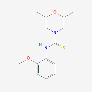N-(2-methoxyphenyl)-2,6-dimethyl-4-morpholinecarbothioamide