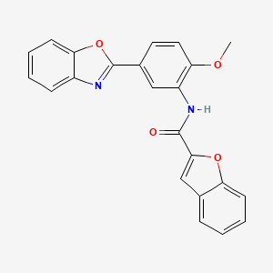 N-[5-(1,3-benzoxazol-2-yl)-2-methoxyphenyl]-1-benzofuran-2-carboxamide