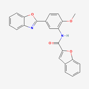 molecular formula C23H16N2O4 B5177845 N-[5-(1,3-benzoxazol-2-yl)-2-methoxyphenyl]-1-benzofuran-2-carboxamide 