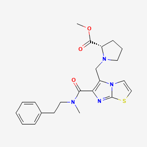 methyl 1-[(6-{[methyl(2-phenylethyl)amino]carbonyl}imidazo[2,1-b][1,3]thiazol-5-yl)methyl]-L-prolinate