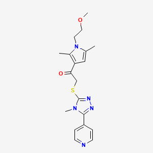1-[1-(2-methoxyethyl)-2,5-dimethyl-1H-pyrrol-3-yl]-2-{[4-methyl-5-(4-pyridinyl)-4H-1,2,4-triazol-3-yl]thio}ethanone