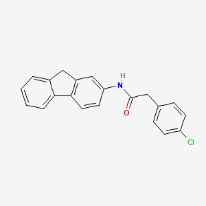 molecular formula C21H16ClNO B5177869 2-(4-chlorophenyl)-N-9H-fluoren-2-ylacetamide 