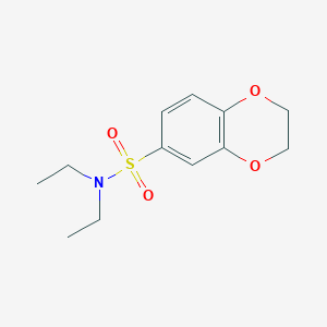 molecular formula C12H17NO4S B5177876 N,N-diethyl-2,3-dihydro-1,4-benzodioxine-6-sulfonamide 
