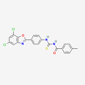 N-({[4-(5,7-dichloro-1,3-benzoxazol-2-yl)phenyl]amino}carbonothioyl)-4-methylbenzamide