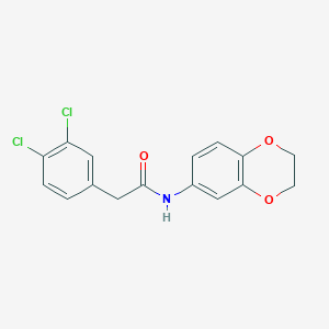 molecular formula C16H13Cl2NO3 B5177908 2-(3,4-dichlorophenyl)-N-(2,3-dihydro-1,4-benzodioxin-6-yl)acetamide 