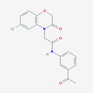 N-(3-acetylphenyl)-2-(6-chloro-3-oxo-2,3-dihydro-4H-1,4-benzoxazin-4-yl)acetamide