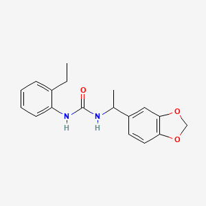 molecular formula C18H20N2O3 B5177922 N-[1-(1,3-benzodioxol-5-yl)ethyl]-N'-(2-ethylphenyl)urea 