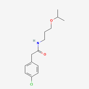 molecular formula C14H20ClNO2 B5177925 2-(4-chlorophenyl)-N-(3-isopropoxypropyl)acetamide 