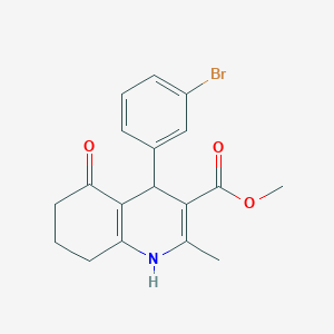 molecular formula C18H18BrNO3 B5177930 methyl 4-(3-bromophenyl)-2-methyl-5-oxo-1,4,5,6,7,8-hexahydro-3-quinolinecarboxylate 