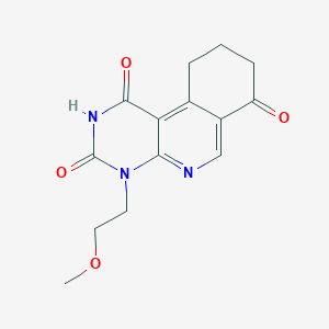 molecular formula C14H15N3O4 B5177947 4-(2-methoxyethyl)-9,10-dihydropyrimido[4,5-c]isoquinoline-1,3,7(2H,4H,8H)-trione 