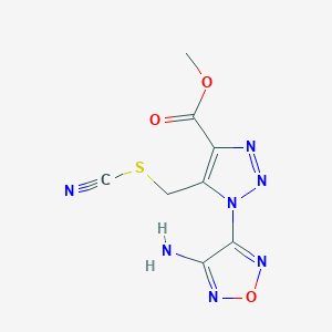 molecular formula C8H7N7O3S B5177952 methyl 1-(4-amino-1,2,5-oxadiazol-3-yl)-5-(thiocyanatomethyl)-1H-1,2,3-triazole-4-carboxylate 