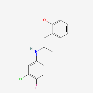 molecular formula C16H17ClFNO B5177953 (3-chloro-4-fluorophenyl)[2-(2-methoxyphenyl)-1-methylethyl]amine 