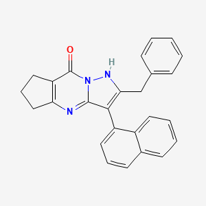 molecular formula C26H21N3O B5177971 2-benzyl-3-(1-naphthyl)-4,5,6,7-tetrahydro-8H-cyclopenta[d]pyrazolo[1,5-a]pyrimidin-8-one 