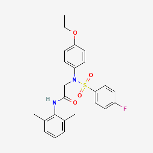 molecular formula C24H25FN2O4S B5177982 N~1~-(2,6-dimethylphenyl)-N~2~-(4-ethoxyphenyl)-N~2~-[(4-fluorophenyl)sulfonyl]glycinamide 