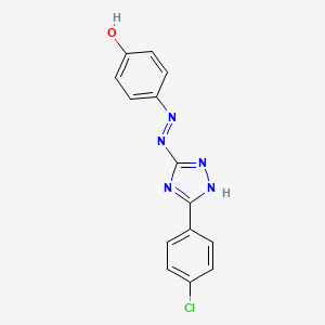 molecular formula C14H10ClN5O B5178022 4-{[5-(4-chlorophenyl)-1H-1,2,4-triazol-3-yl]diazenyl}phenol 