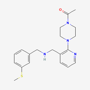 molecular formula C20H26N4OS B5178045 1-[2-(4-acetyl-1-piperazinyl)-3-pyridinyl]-N-[3-(methylthio)benzyl]methanamine 
