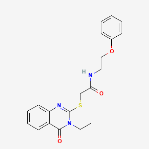 2-[(3-ethyl-4-oxo-3,4-dihydro-2-quinazolinyl)thio]-N-(2-phenoxyethyl)acetamide