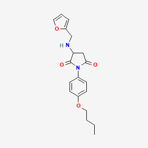 molecular formula C19H22N2O4 B5178061 1-(4-butoxyphenyl)-3-[(2-furylmethyl)amino]-2,5-pyrrolidinedione 