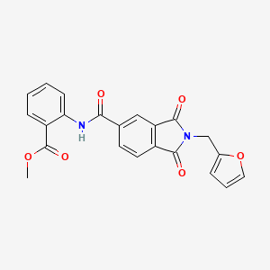 molecular formula C22H16N2O6 B5178069 methyl 2-({[2-(2-furylmethyl)-1,3-dioxo-2,3-dihydro-1H-isoindol-5-yl]carbonyl}amino)benzoate 