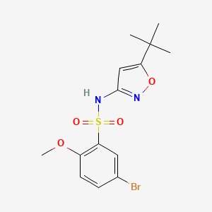 molecular formula C14H17BrN2O4S B5178087 5-bromo-N-(5-tert-butyl-3-isoxazolyl)-2-methoxybenzenesulfonamide 