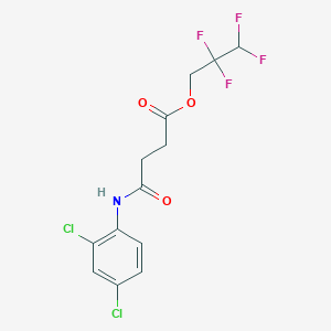 molecular formula C13H11Cl2F4NO3 B5178139 2,2,3,3-tetrafluoropropyl 4-[(2,4-dichlorophenyl)amino]-4-oxobutanoate 