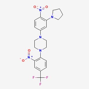 1-[4-nitro-3-(1-pyrrolidinyl)phenyl]-4-[2-nitro-4-(trifluoromethyl)phenyl]piperazine
