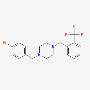 molecular formula C19H20BrF3N2 B5178174 1-(4-bromobenzyl)-4-[2-(trifluoromethyl)benzyl]piperazine 